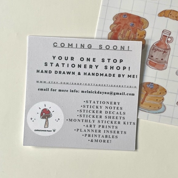 ✨handmade by me✨ kawaii blue breakfast bujo sticker sheet pancakes waffles juice - Picture 3 of 9